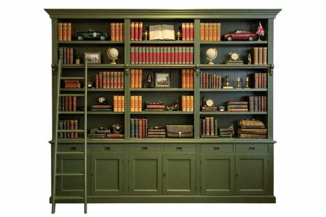 Klassieke Engelse Boekenkasten & Bibliotheekkast RAL-kleuren, 200 cm of meer, Met klep(pen), Nieuw, Ophalen of Verzenden