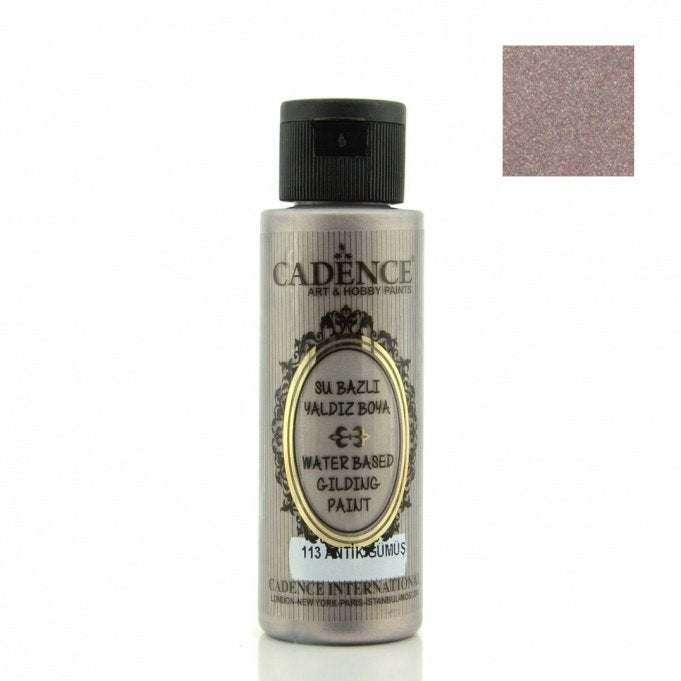 Cadence Gilding metallic acrylverf 113 antiek zilver 70 ml, Hobby en Vrije tijd, ., Nieuw, Ophalen of Verzenden, .