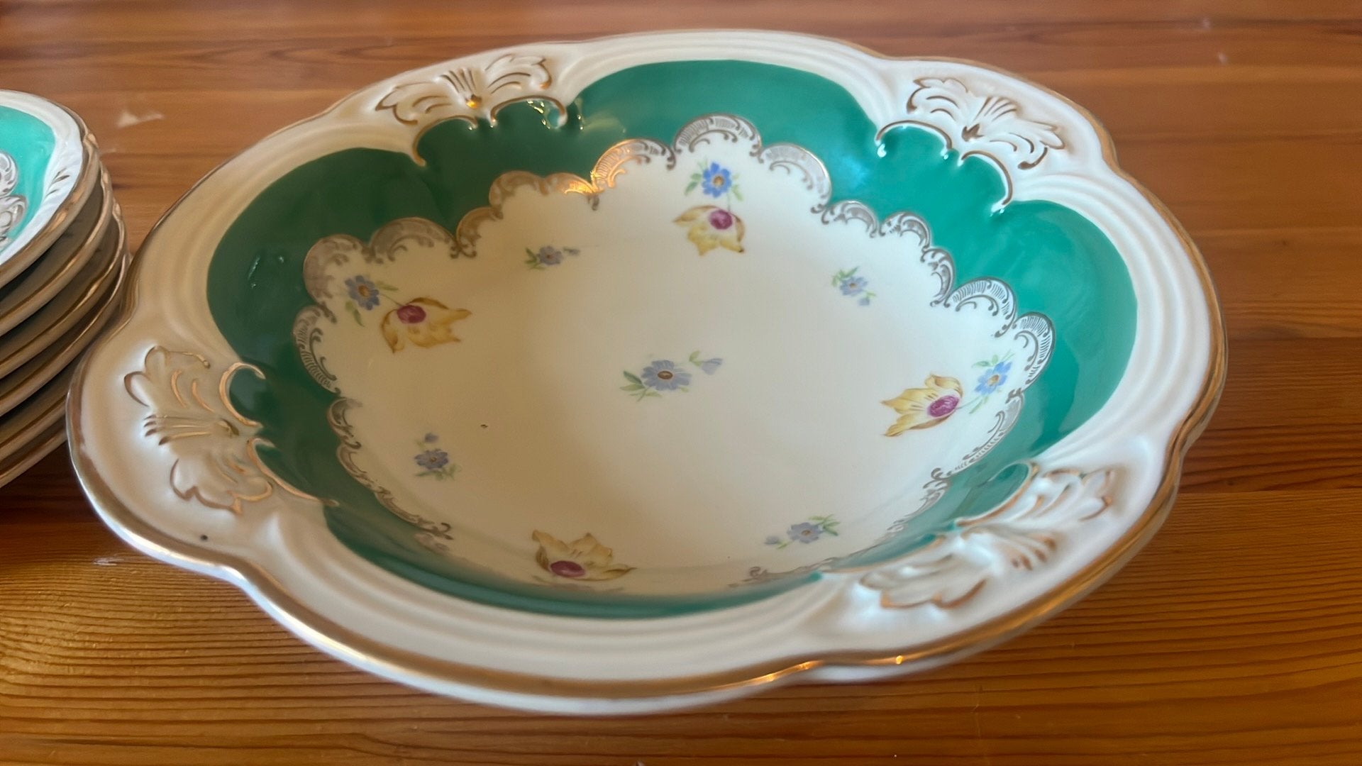 Fruitschaal met bijpassende bordjes, Ophalen of Verzenden