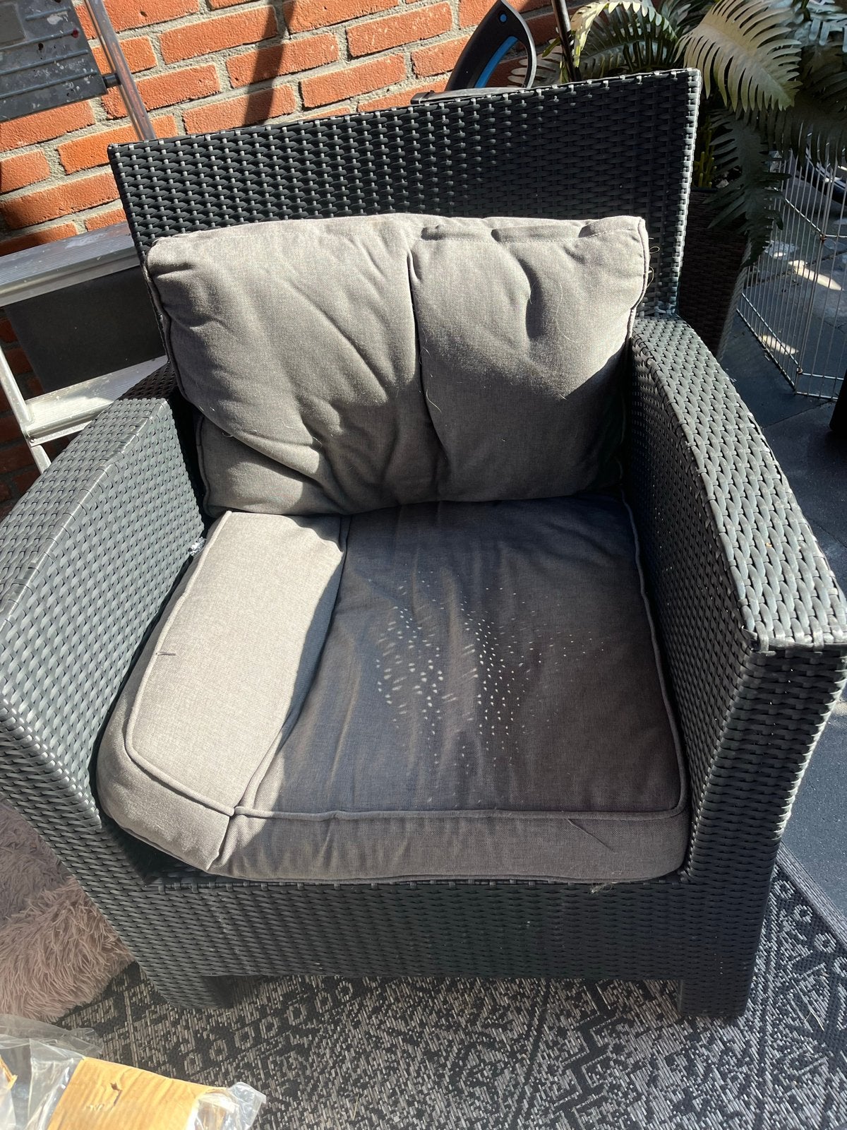 2 Bellagio stoelen - slijtvast met kussens, Ophalen, Gebruikt, Wicker