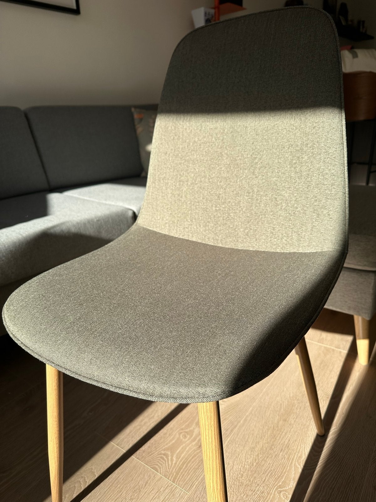 4 Jysk eetstoelen, 4 jaar oud, olijfgroen, Ophalen, Gebruikt, Overige kleuren, Vier