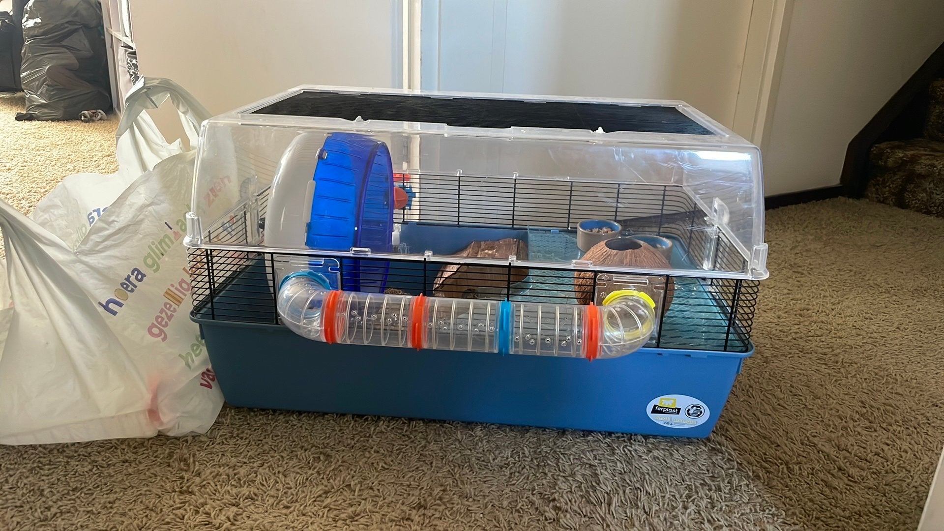 Nette ferplast hamsterkooi, Kooi, Minder dan 75 cm, Zo goed als nieuw, Hamster