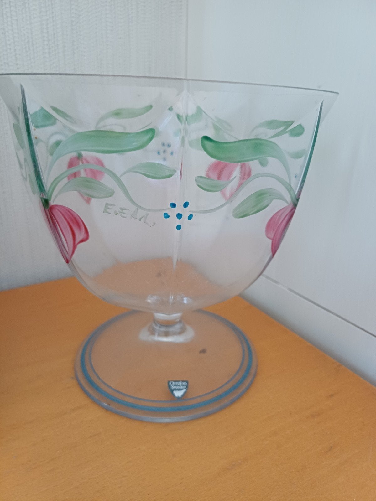 Orrefors "Stella" Fruitschaal - Handgeschilderd, Ophalen of Verzenden