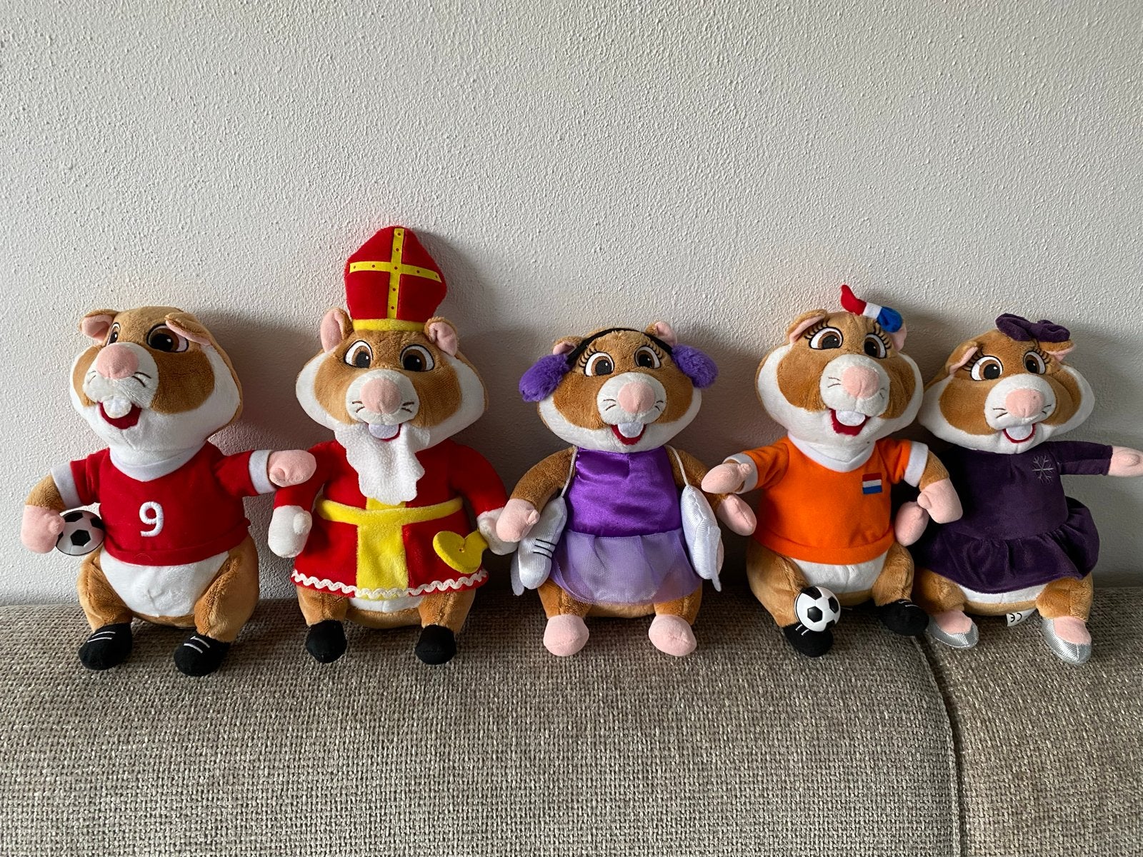 Set van 5 Hamsters van de Albert Heijn 30 cm, Albert Heijn, Hamster, Ophalen of Verzenden, Zo goed als nieuw