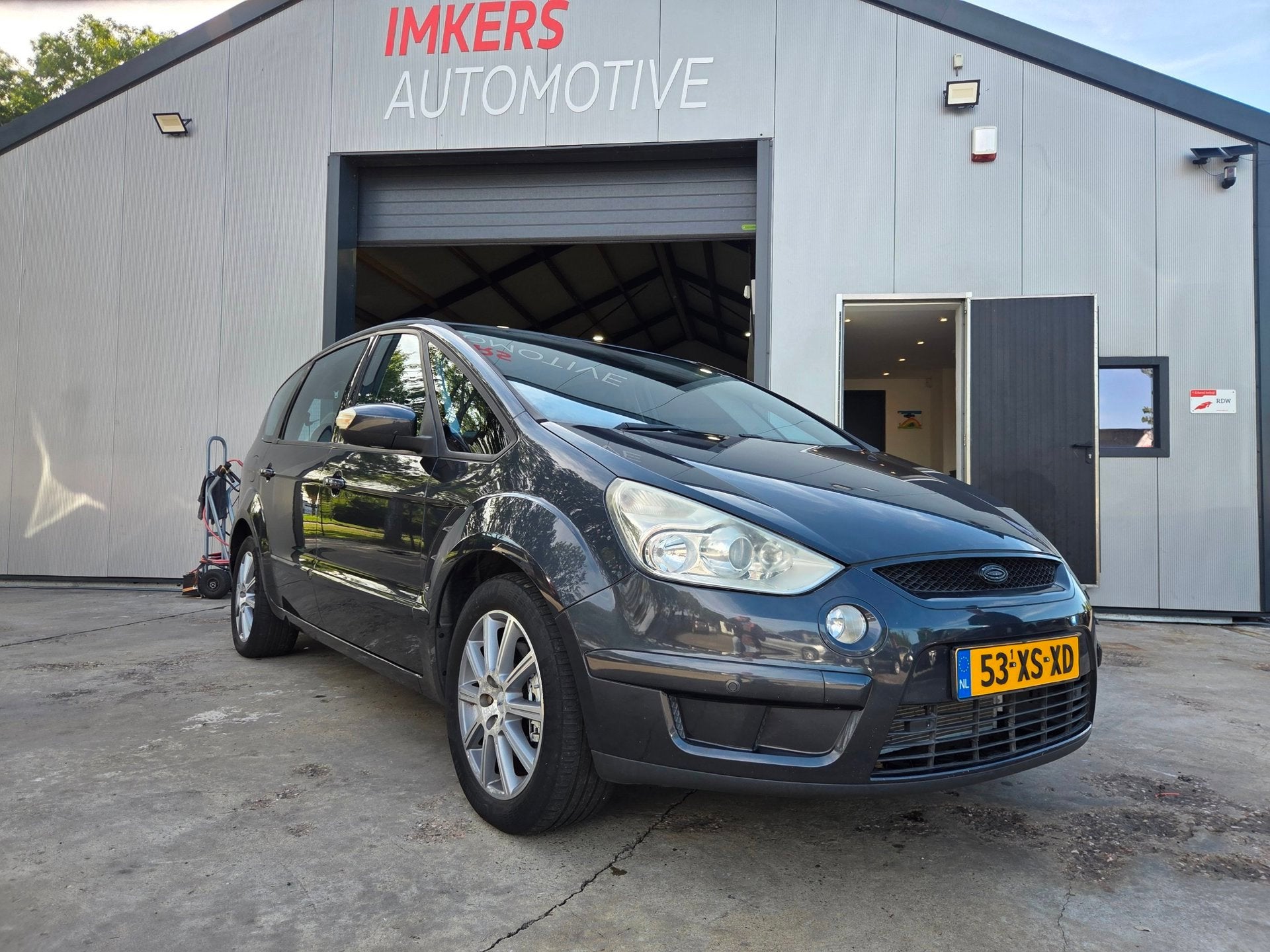 Ford S-Max 2.3-16V 7 Pers | PANO | Navi | Stoelverw. |, Auto's, Ford, Stof, Zwart, 4 cilinders, 2261 cc