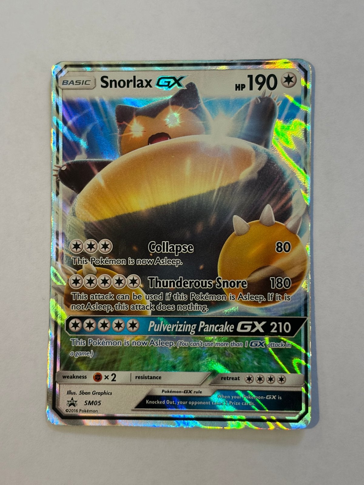 Snorlax GX SM05, Ophalen of Verzenden, Zo goed als nieuw, Losse kaart