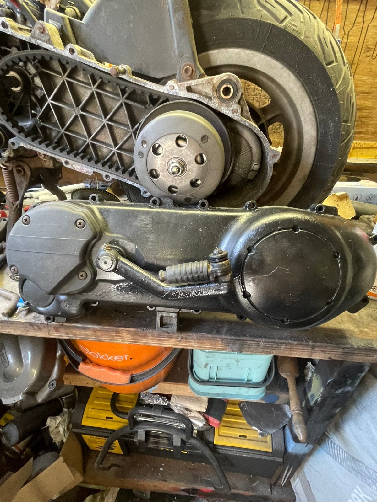 Piaggio 2 takt carterdeksel/kickstartdeksel/carterkap, Ophalen of Verzenden, Zo goed als nieuw, Blok