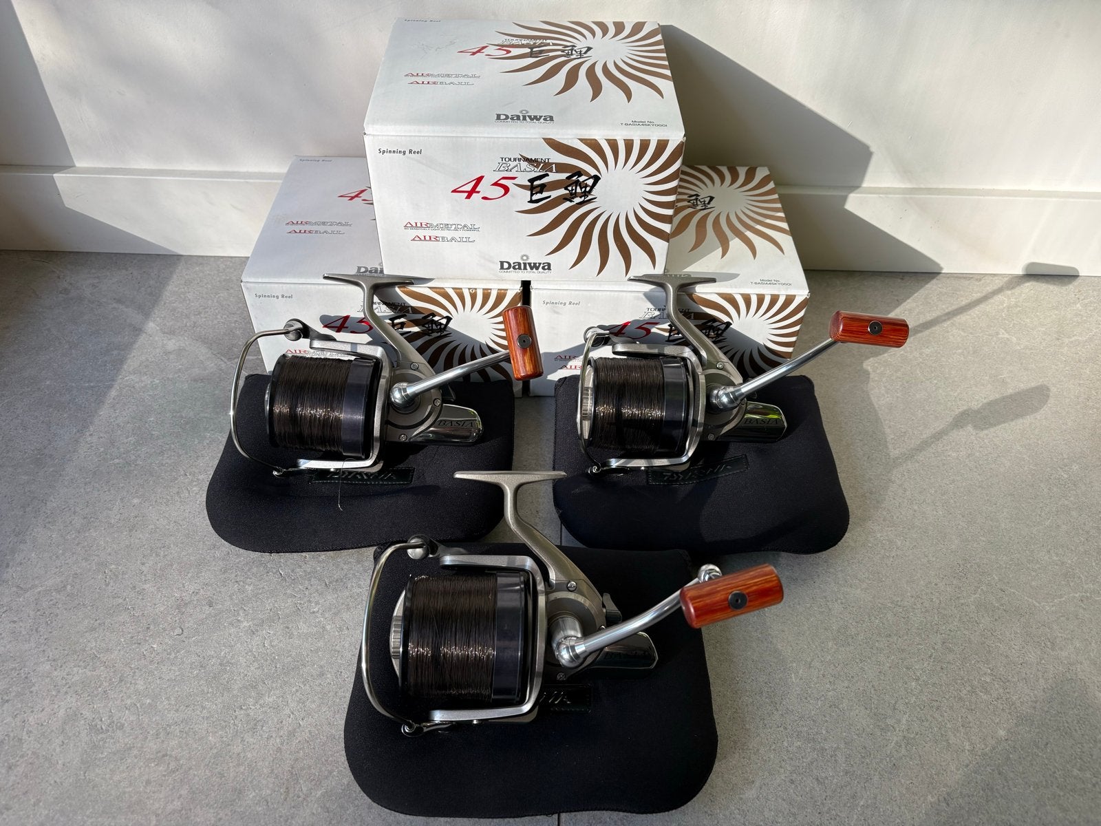 3x Daiwa Basia 45QDA - Topconditie!, Ophalen, Zo goed als nieuw, Molen