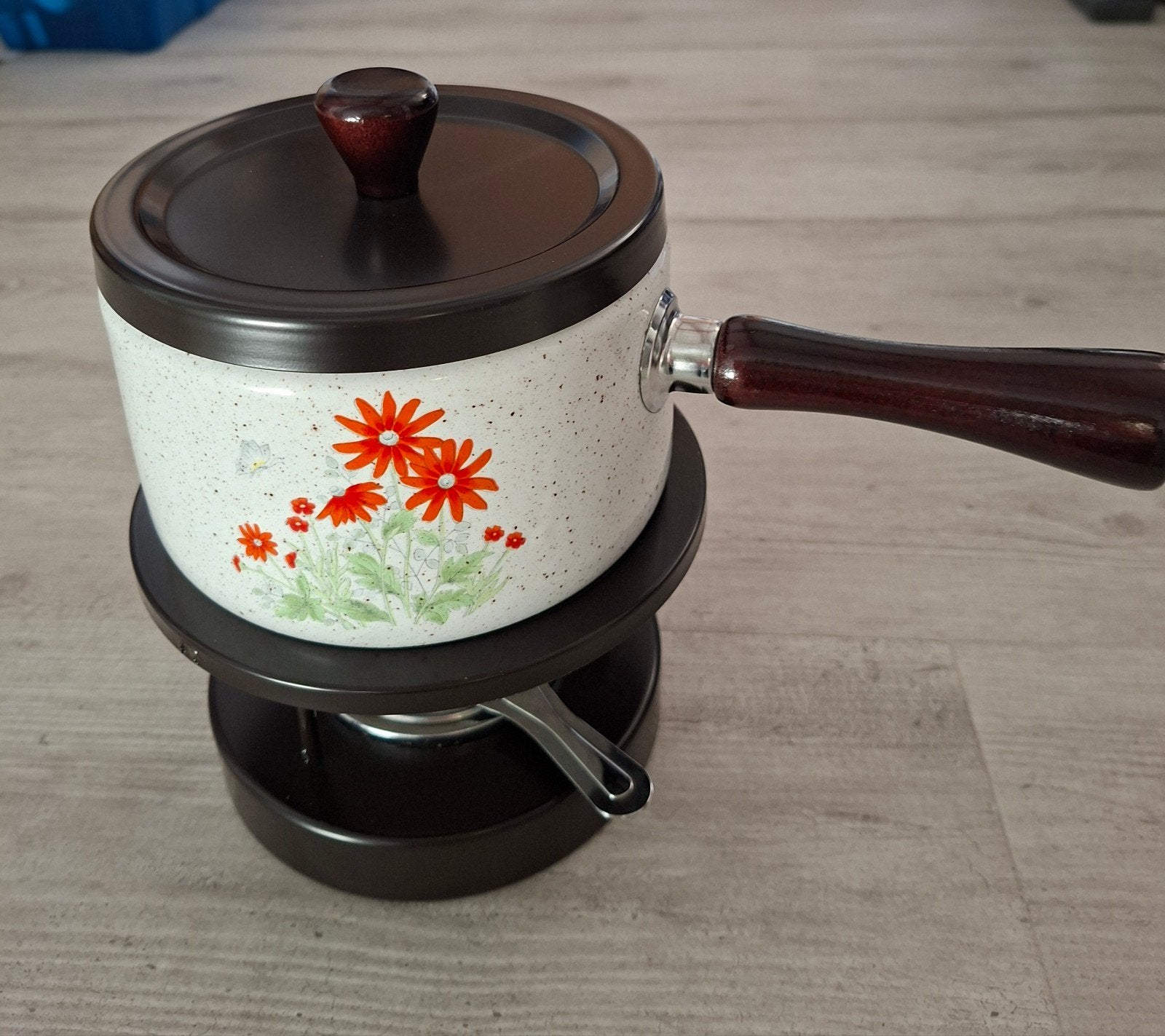 Fonduepan met branders, Fondueset, Vintage Fonduepan, Witgoed en Apparatuur, Fonduesets, Ophalen of Verzenden, Zo goed als nieuw