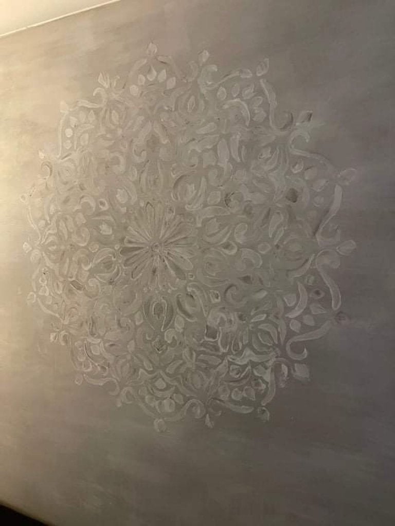 Mandala sjabloon wand stencil groot cirkel 110 cm diameter, 110 cm, Verburgt Vintage, 110 cm, Boho