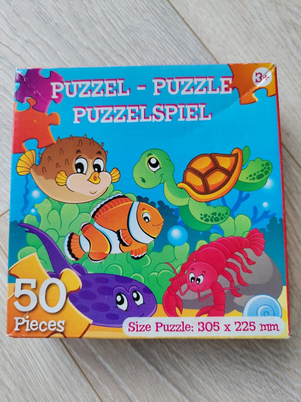 Puzzel - Puzzelspel met 50 stukjes, onderwaterwereld, Ophalen, 10 tot 50 stukjes, Zo goed als nieuw, 2 tot 4 jaar
