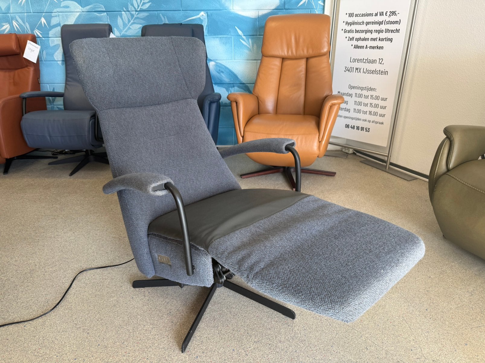 Prominent sta op stoel relax fauteuil gratis bezorging, Ophalen of Verzenden, Zo goed als nieuw, Leer, Ruim 100 modellen in alle kleuren en maten