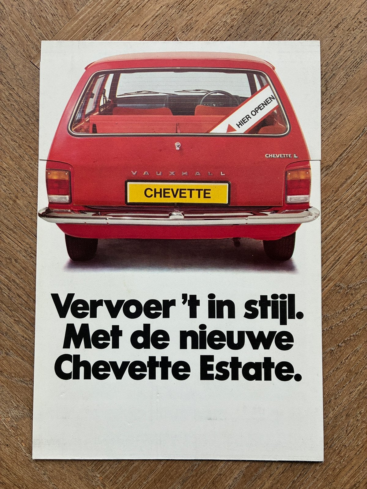 Vauxhall Chevette Estate brochure, Verzenden, Zo goed als nieuw, Overige merken