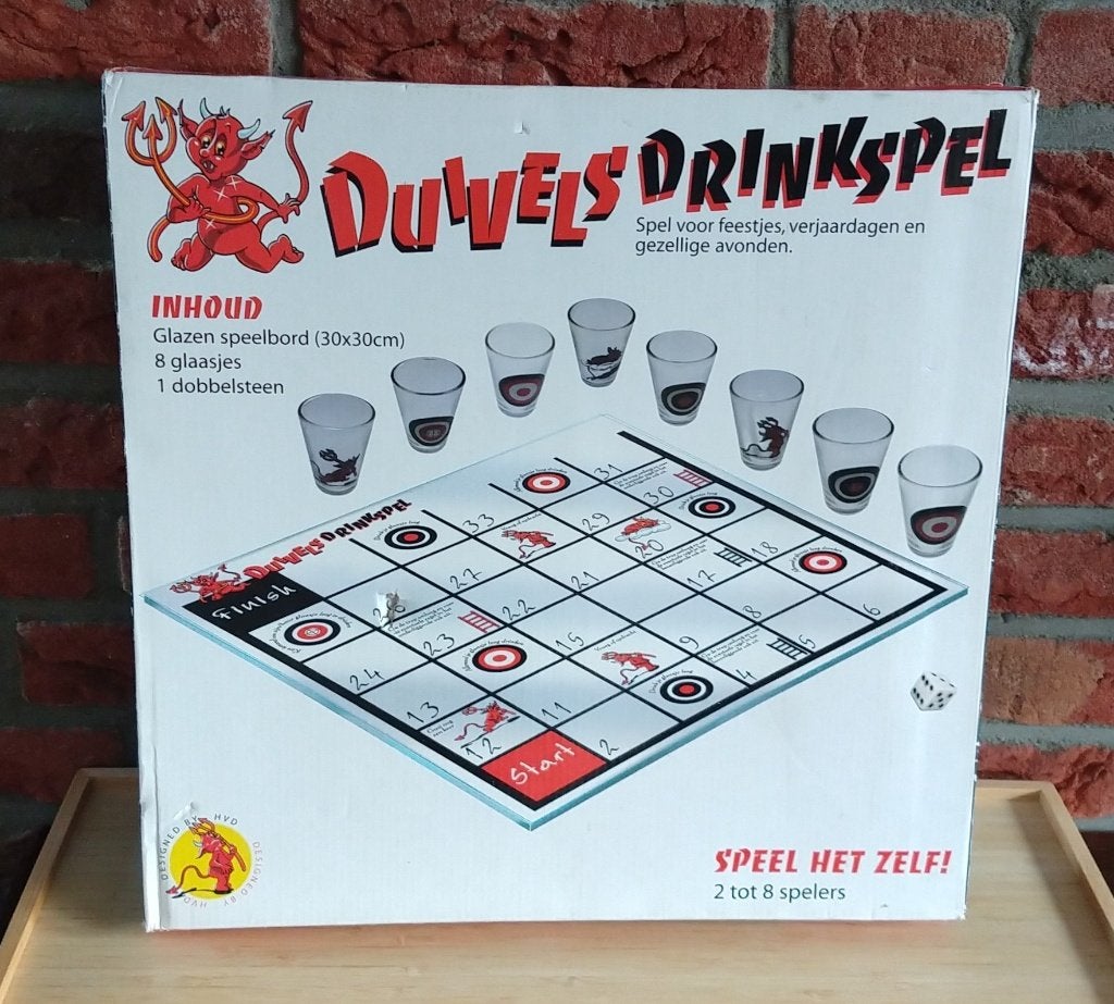 Duivels drinkspel, bordspel, volgnr 10, Hobby en Vrije tijd, Gezelschapsspellen | Bordspellen, Vijf spelers of meer, Ophalen of Verzenden