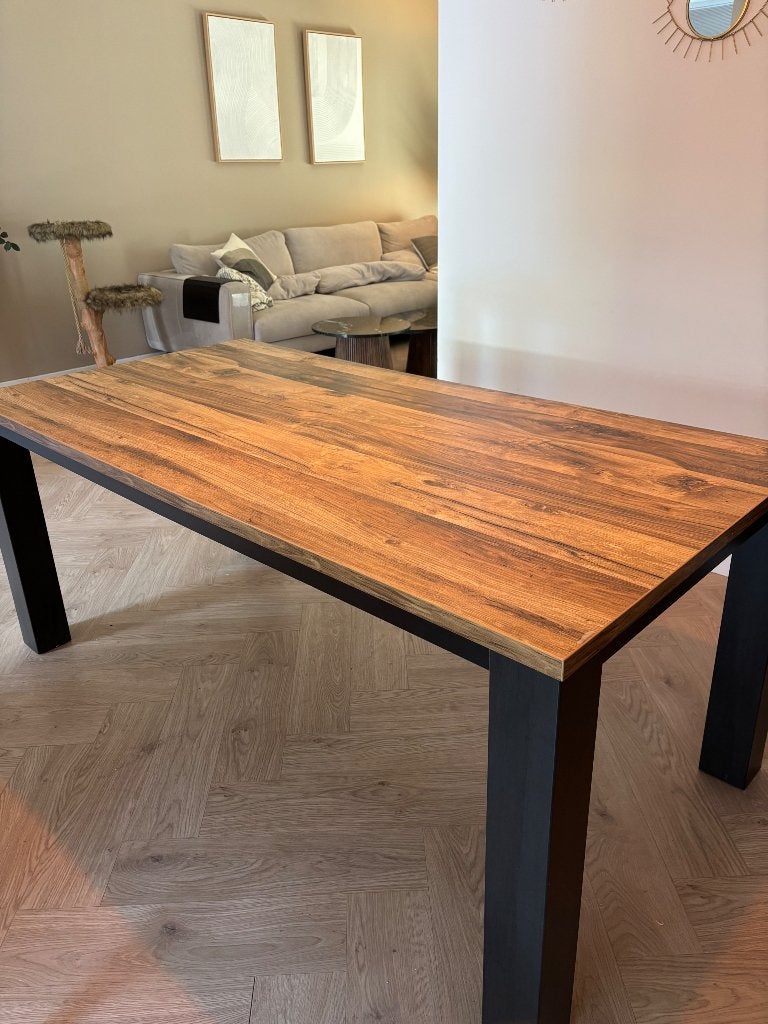 Eettafel, Huis en Inrichting, Tafels | Eettafels, Ophalen, Gebruikt, 50 tot 100 cm, Vijf personen of meer