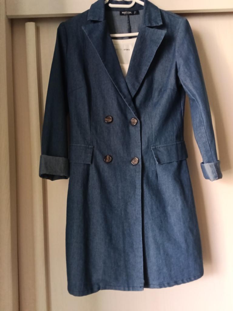 Blazer jeans 36 Nasty gal, Kleding | Dames, Jassen | Zomer, Blauw, Ophalen of Verzenden, Zo goed als nieuw, Maat 36 (S)