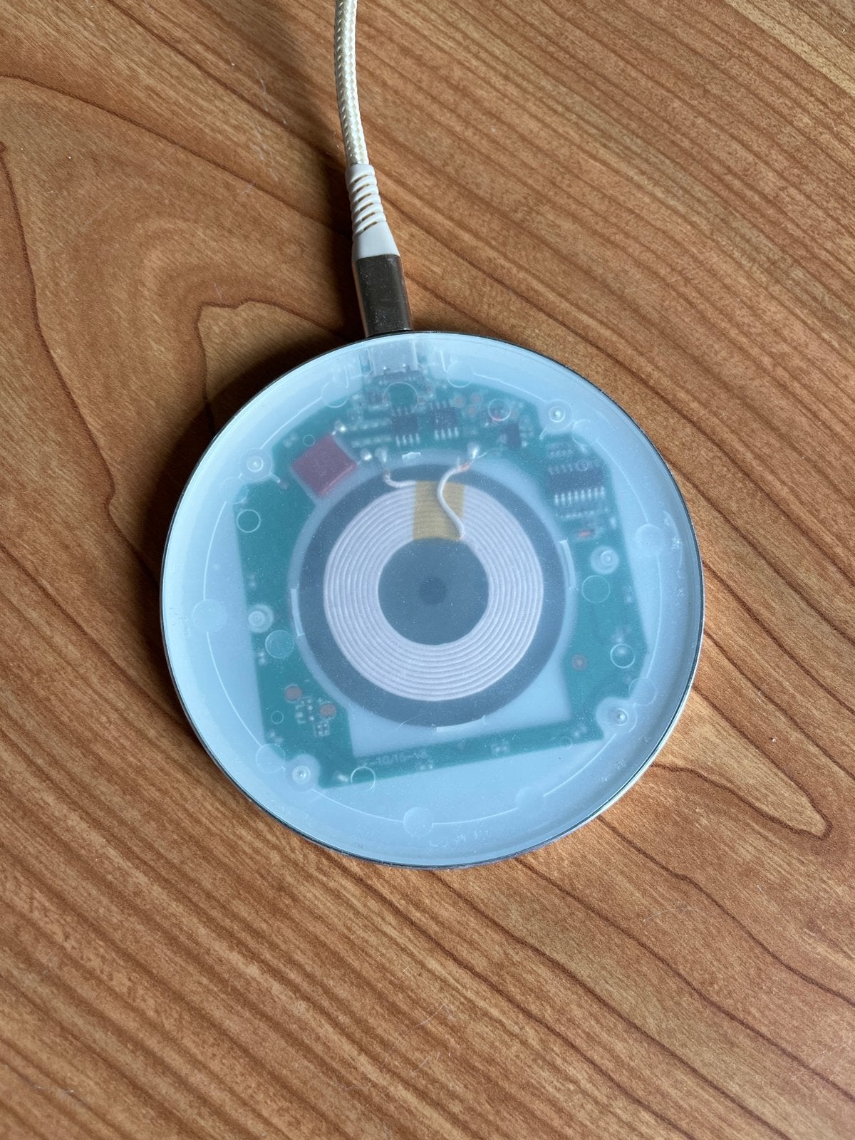 Doorzichtige draadloze oplader (gemodificeerd), Universeel, USB-C, Draadloze oplader, Ophalen of Verzenden