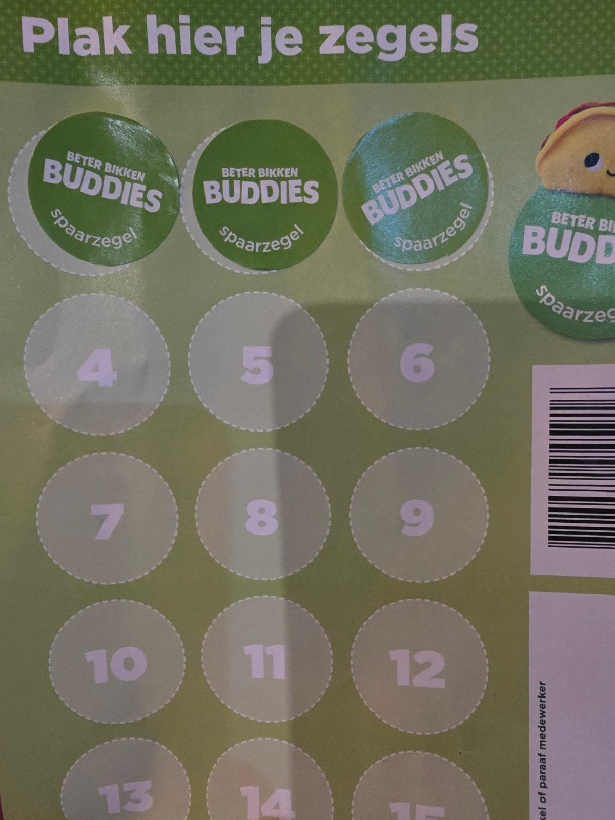 3 Plus Beter Bikken Buddies spaarzegels, Ophalen, Winkel, Super of Benzinepomp, Zegels, Bonnen of Punten
