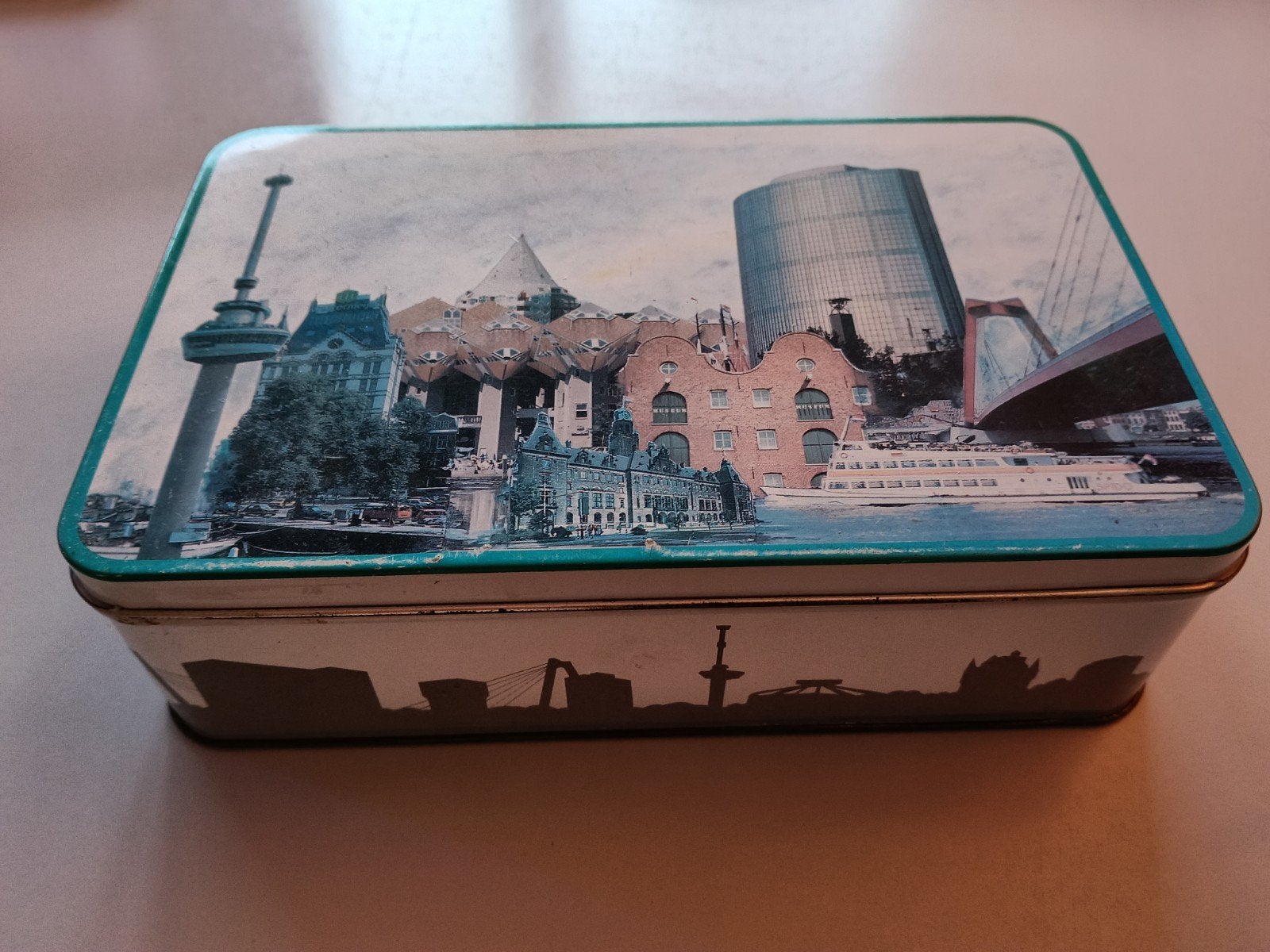GRATIS Blikken trommel Rotterdam uit rond 1990, Ophalen, Overige