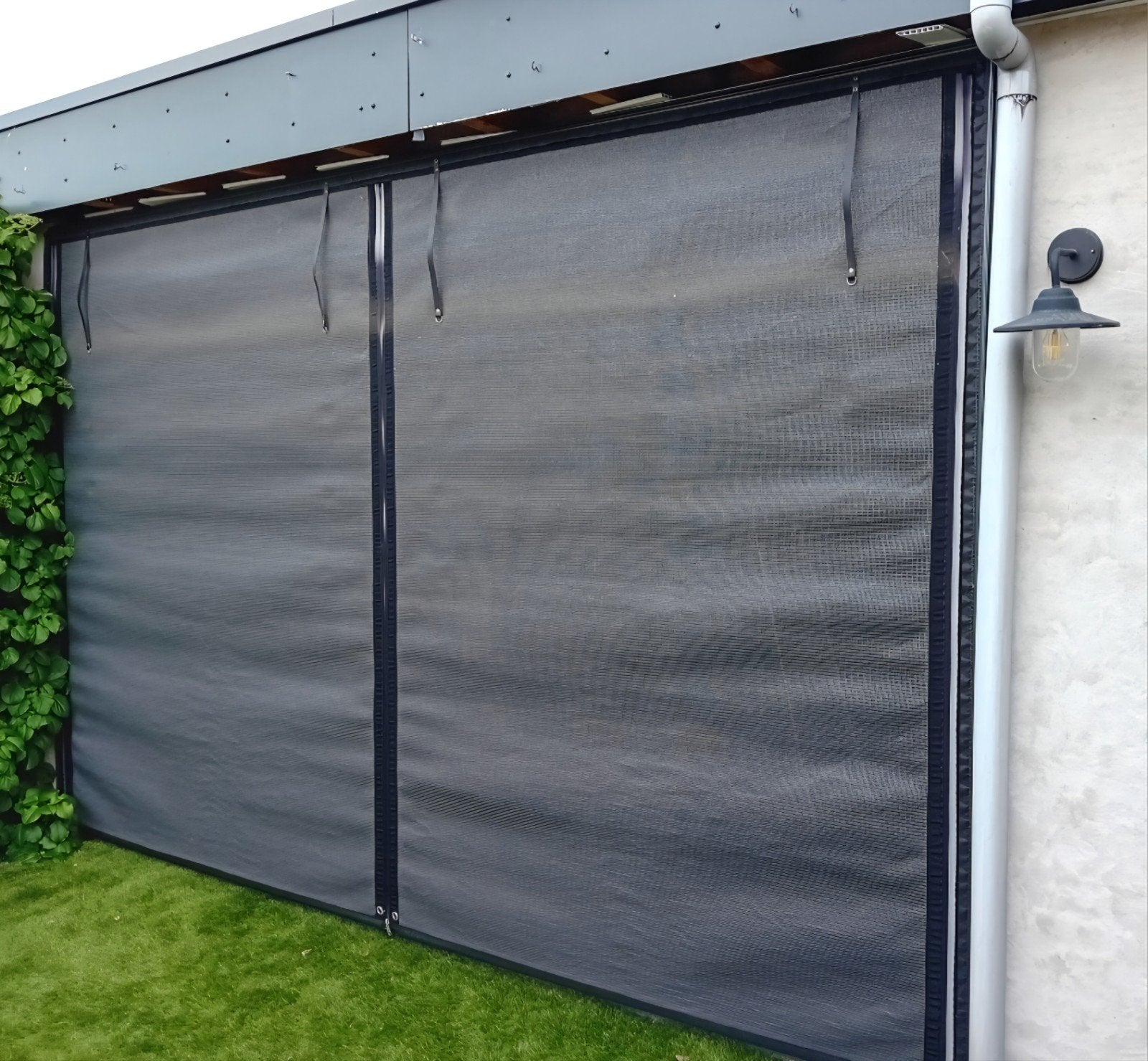 Winddoek Comfort 285 Deep Grey met Dark Grey Band, Ophalen, Overige typen, Zo goed als nieuw, 150 tot 300 cm