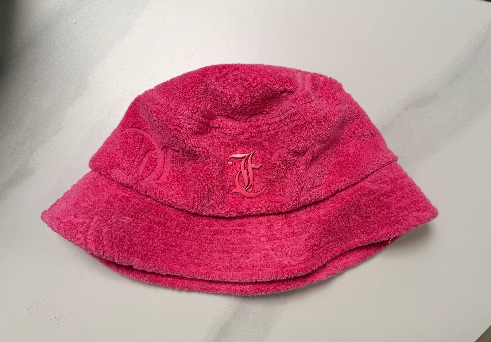 Roze Juicy Couture badstof bucket hat, Ophalen of Verzenden, Zo goed als nieuw, One size fits all, Hoed