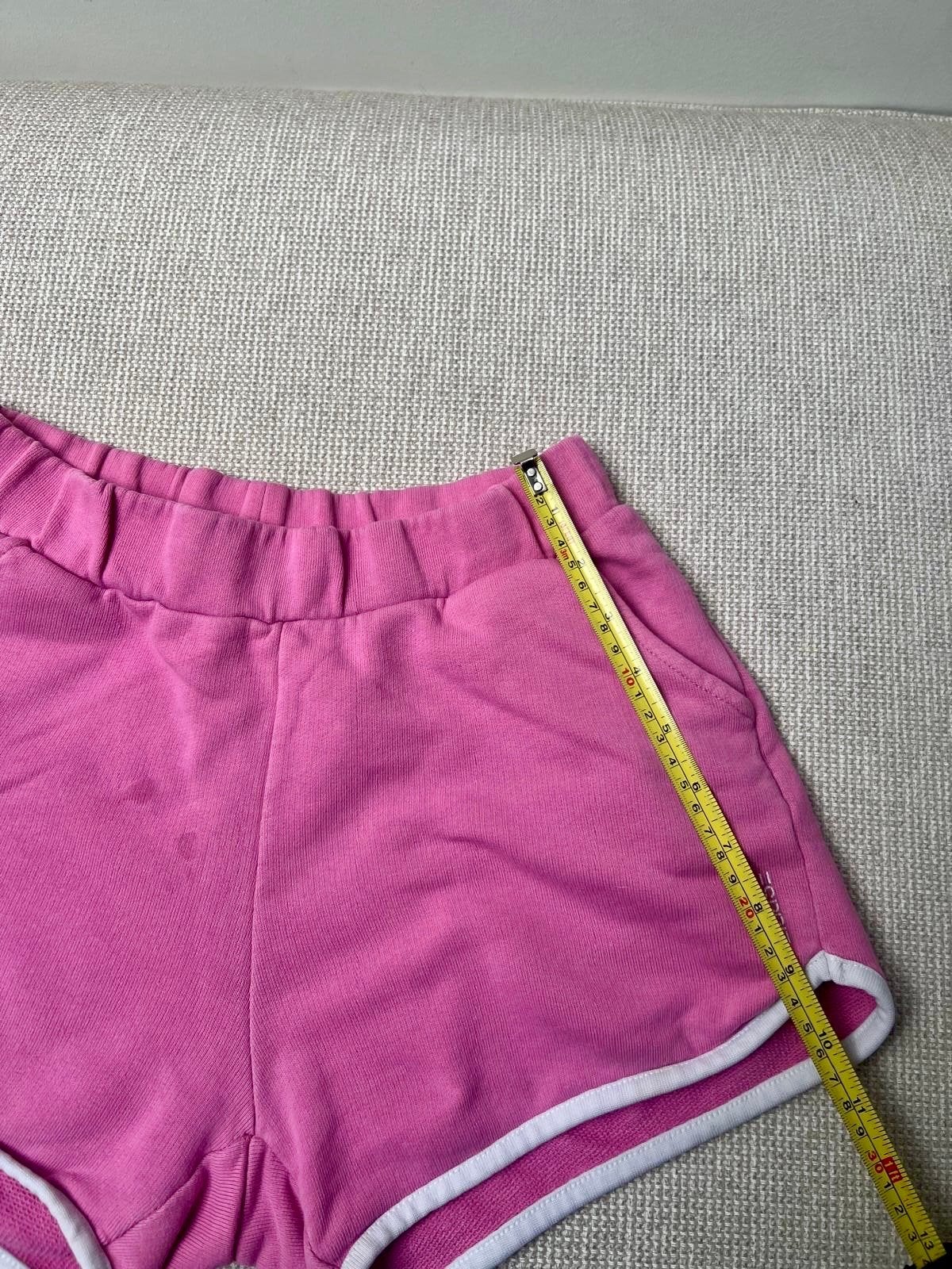 Roze Esprit shorts met witte bies - Maat L kids, Kort, Maat 42/44 (L), Ophalen of Verzenden, Roze