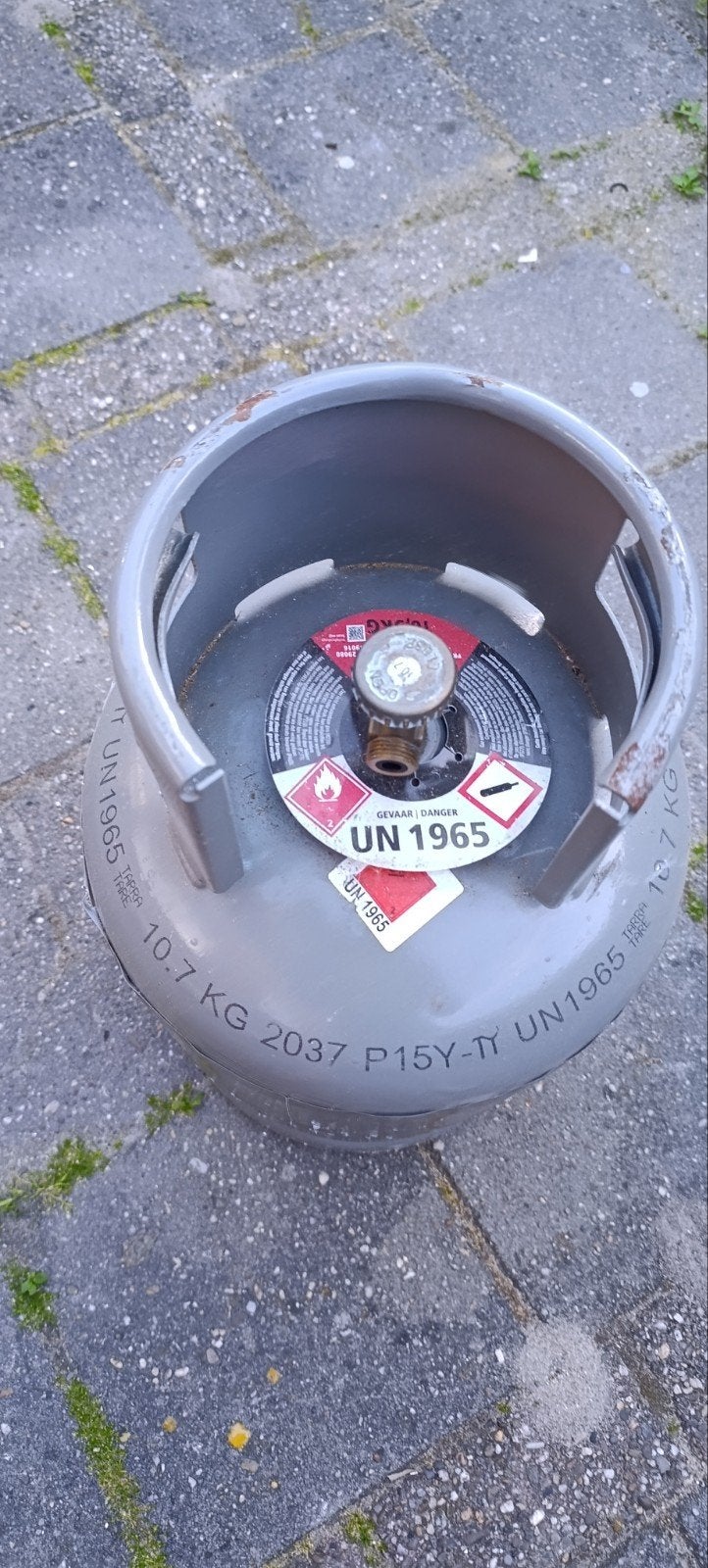 Benegas propaan gasfles (leeg) - keurjaar 2037, Ophalen