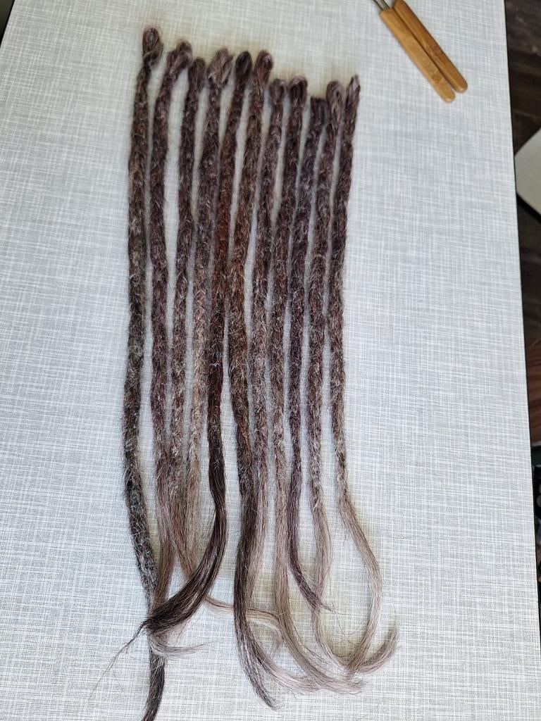 11 SE synthetische dreads partial dreadlocks look grijs, Ophalen of Verzenden, Nieuw, Pruik of Haarverlenging