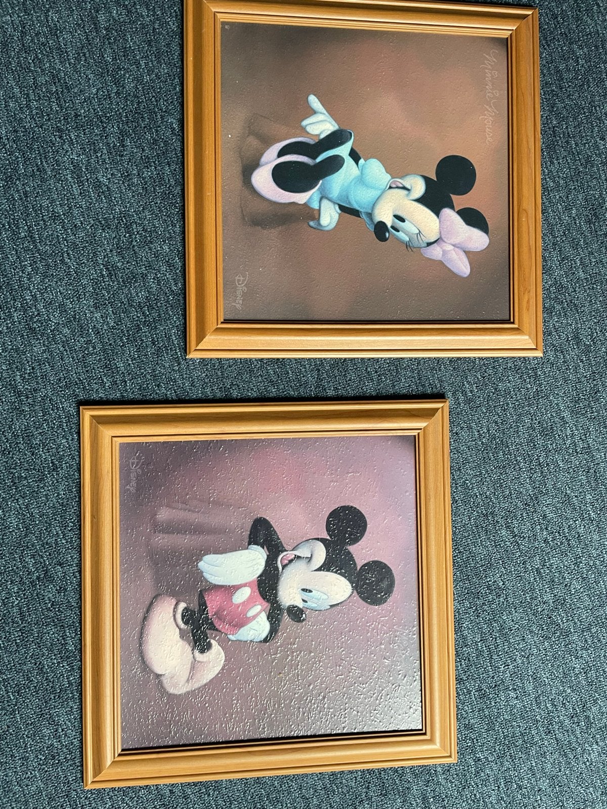 Mickey en Minnie Mouse Schilderijen - Disney Kunst, Huis en Inrichting, Minder dan 50 cm, Ophalen of Verzenden, Zo goed als nieuw
