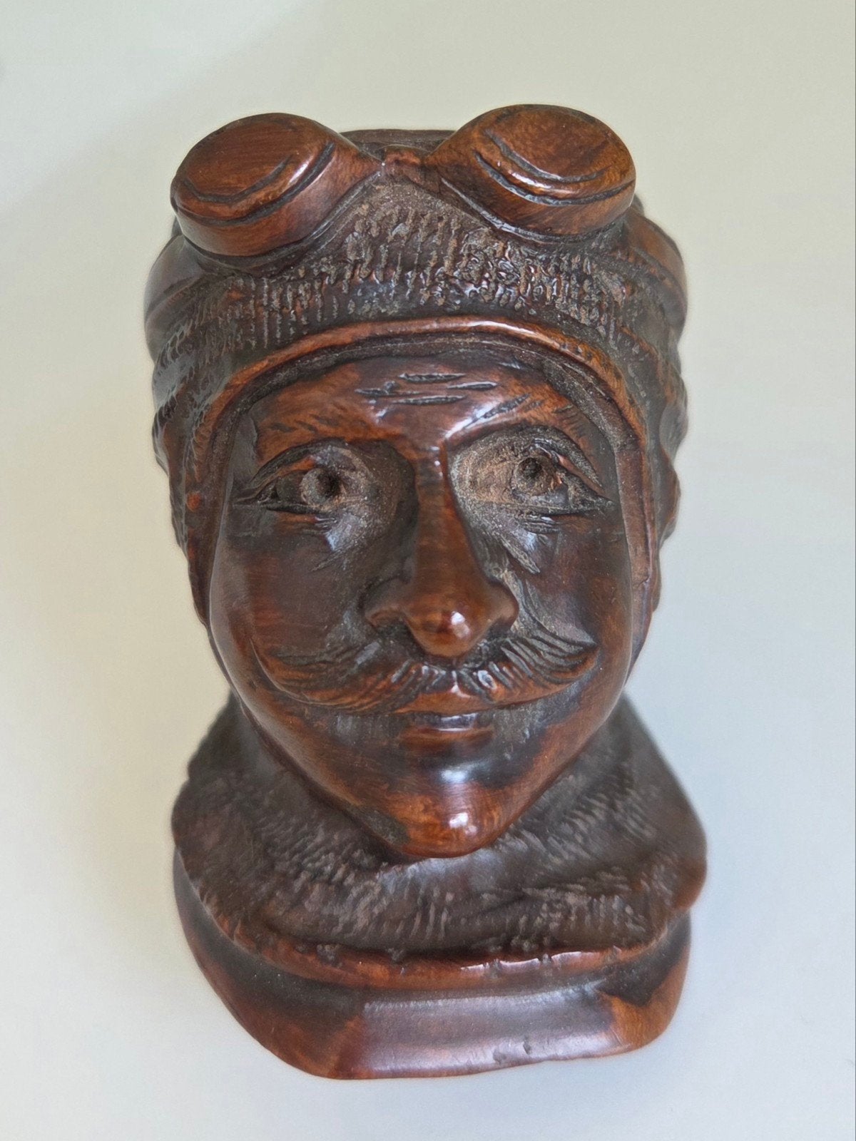 Vintage pijp LLP figurale bruyèrepijp (Vliegenier/Piloot), Ophalen of Verzenden, Gebruikt, (Water)pijp