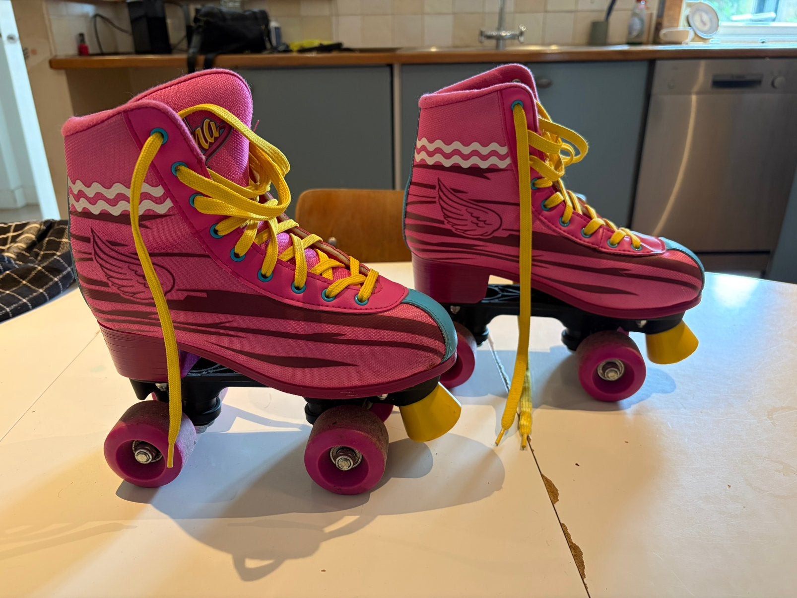 Roze rolschaatsen maat 36, Ophalen of Verzenden, Zo goed als nieuw, Kinderen