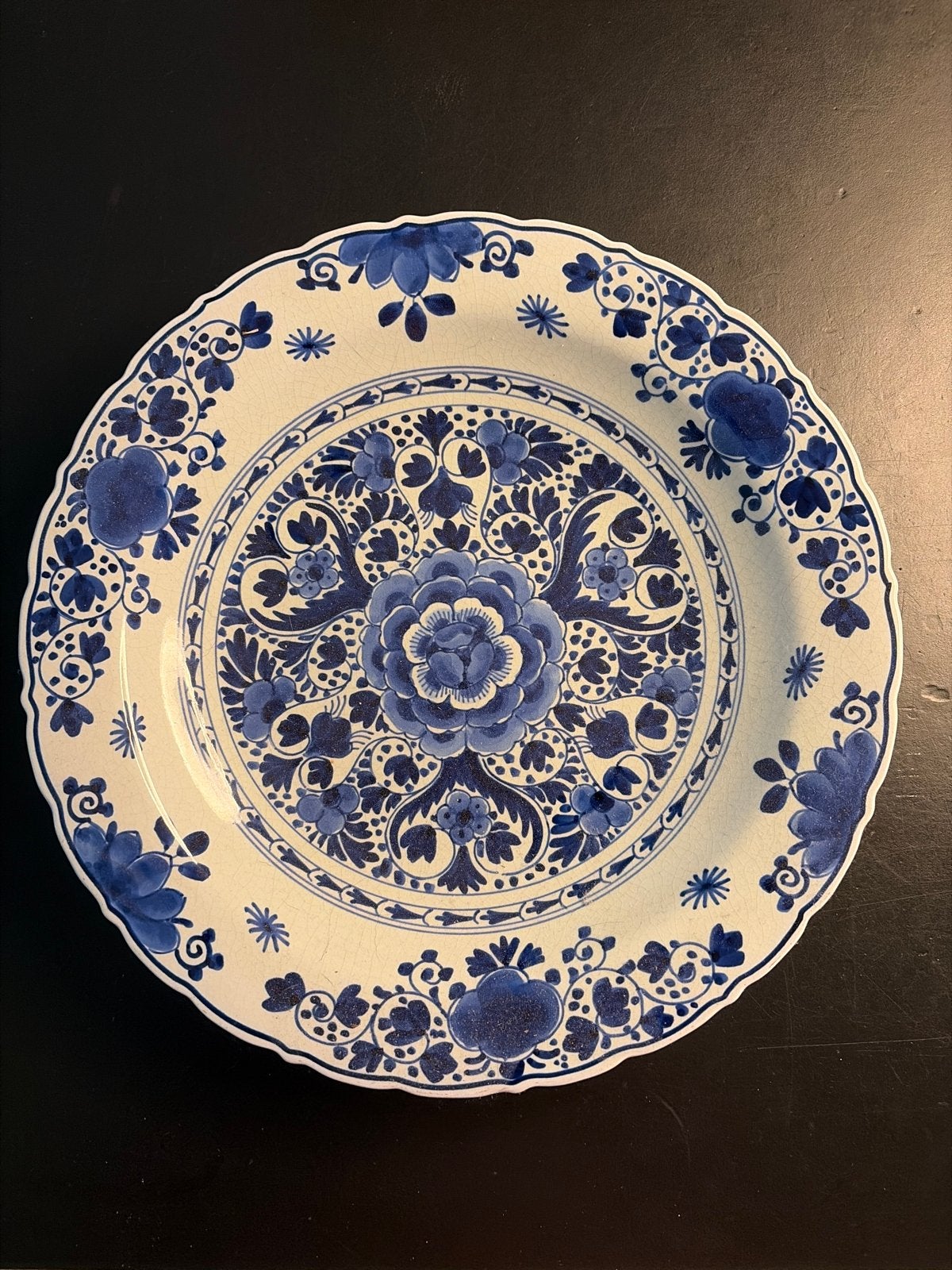 Antiek Delfts Blauw Wandbord - Handgeschilderd, Antiek en Kunst, Ophalen