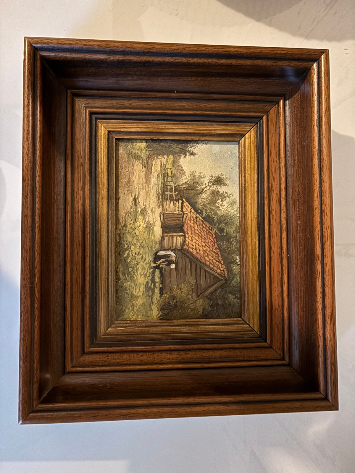 Schilderij jos van dijk., Ophalen, Paneel, Oud hollands, Landschap