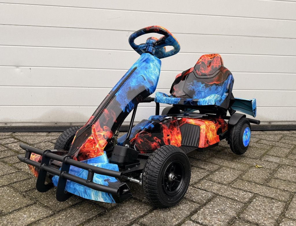 Go kart Elektrische skelter met vlammenprint go kart NIEUW, Nieuw