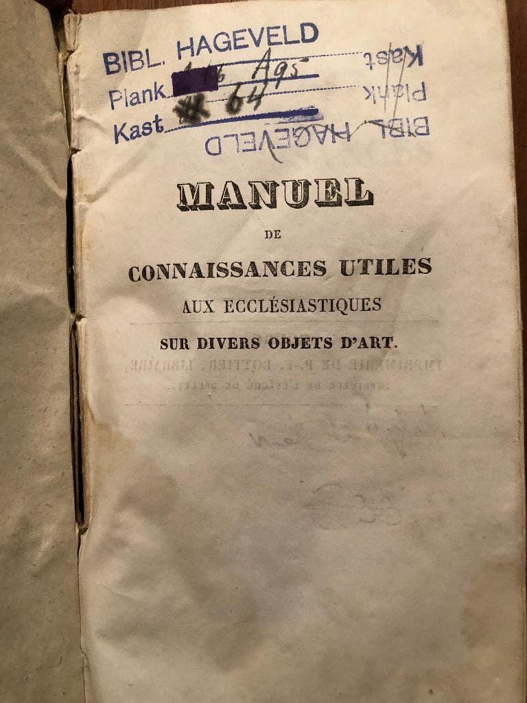 1836 Manuel de connaissances utiles Aux Ecclésiastiques, Antiek en Kunst, Verzenden