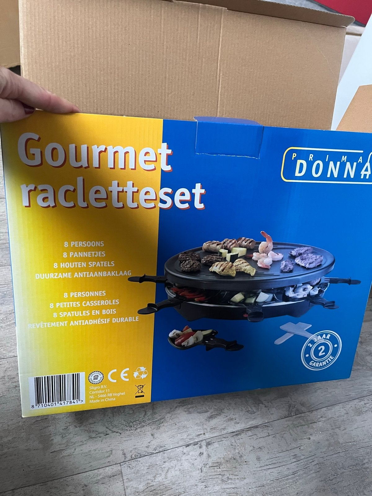Gourmet racletteset 8 personen - Prima Donna, Ophalen, Nieuw, 8 personen of meer