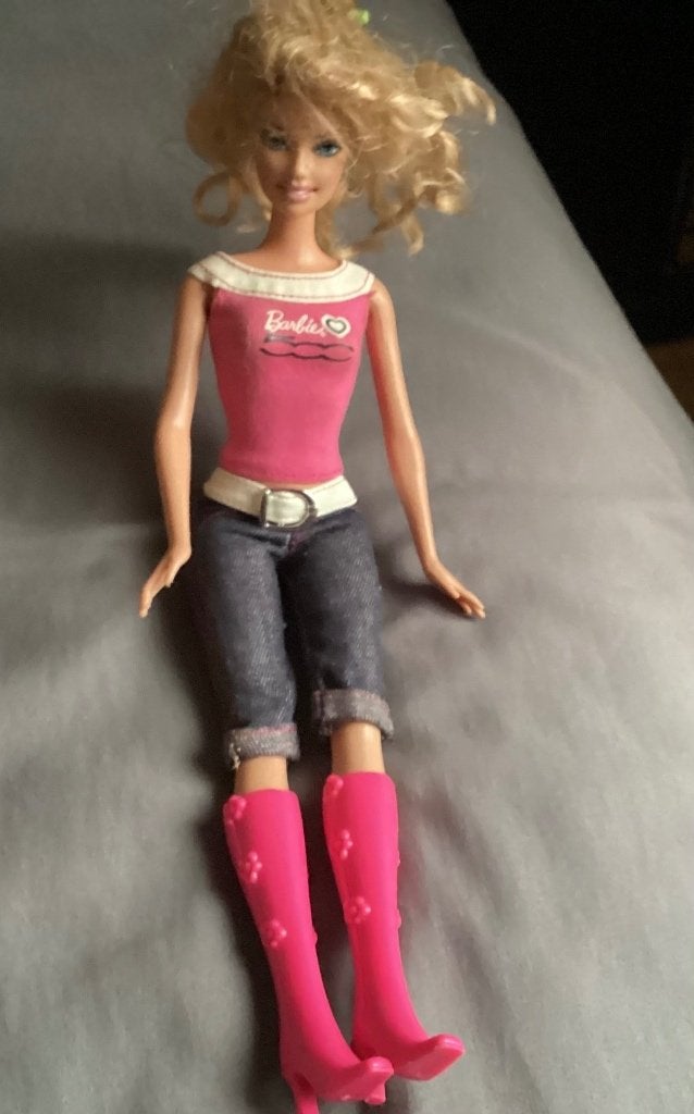 Barbie van de fiat auto met jasje, Ophalen of Verzenden, Zo goed als nieuw, Barbie