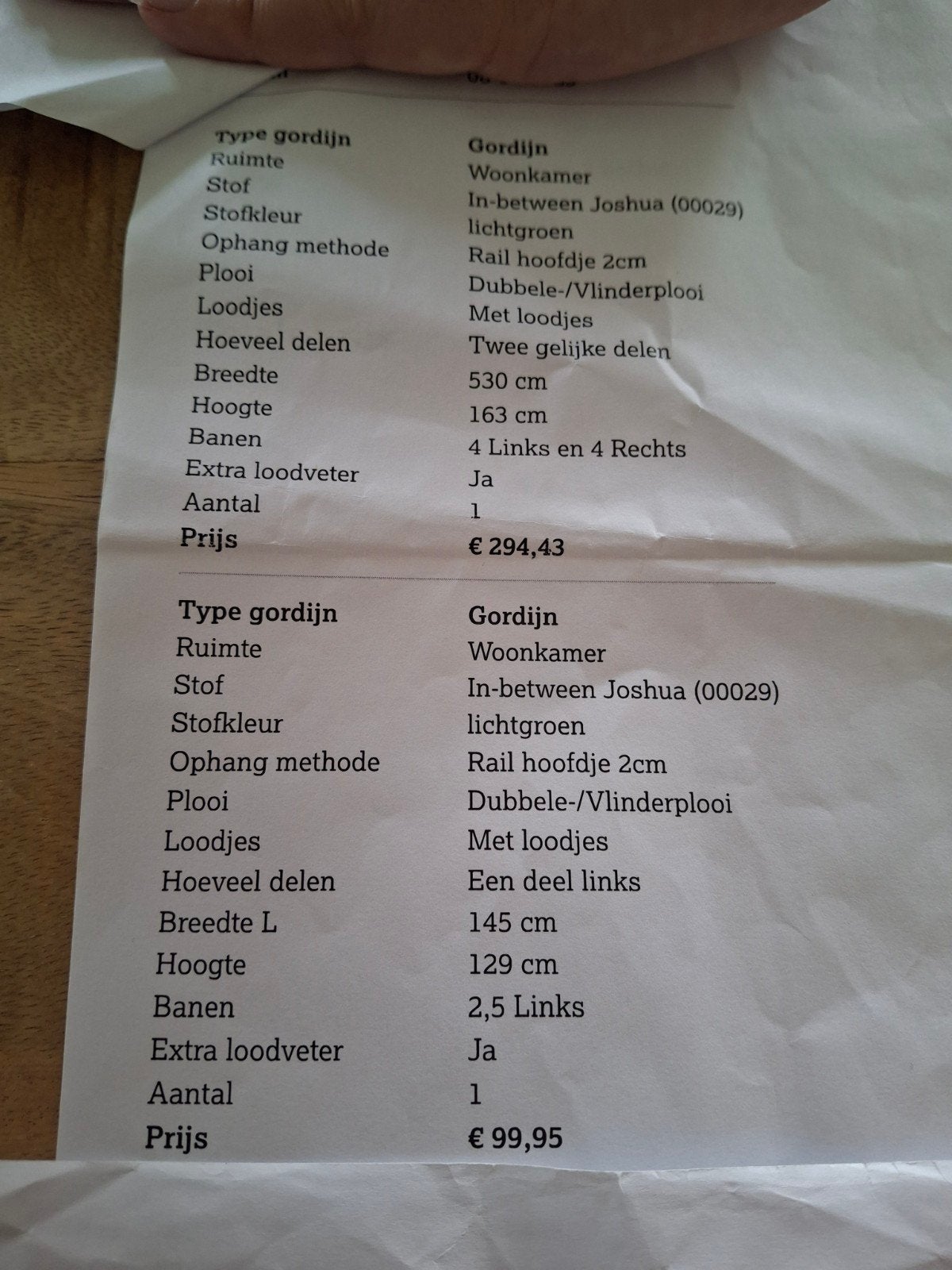 zo goed als nieuwe gordijnen, Ophalen of Verzenden, Groen, Inbetween gordijn, Plooiafwerking