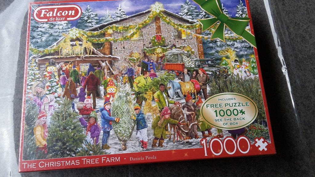 Puzzel 1000 stukjes Falcon the Christmas Tree Farm NIEUW, Ophalen of Verzenden, 500 t/m 1500 stukjes, Nieuw