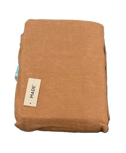 100% linnen dekbedovertrek 200x200 Caramel, Bruin, Ophalen of Verzenden, Ademend, Linnen