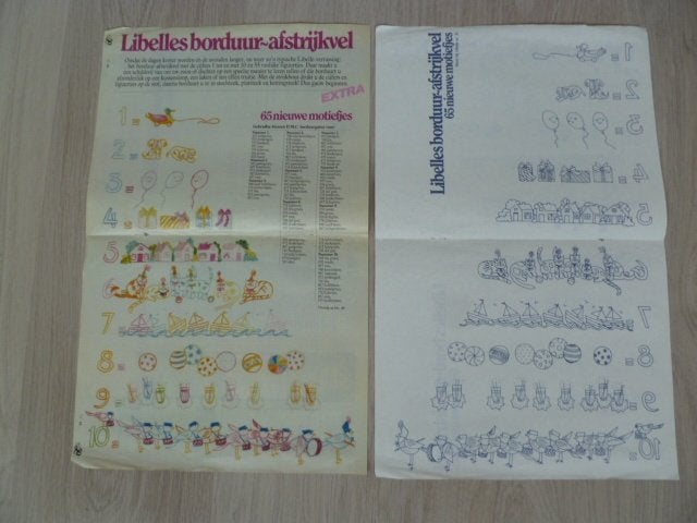 Borduur afstrijkvel. Tellen-cijfers t/m 10., Ophalen of Verzenden, Nieuw, Handborduren, Patroon