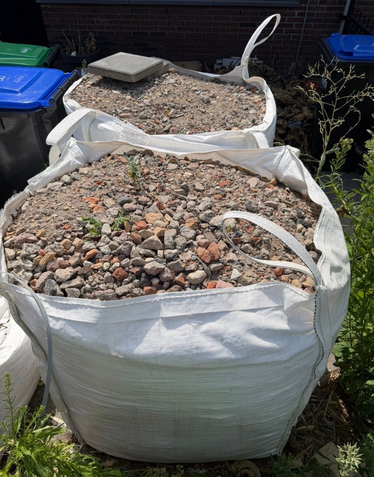 Gartis: Big bags met puin en zand, Ophalen, Gebruikt, Ophoogzand