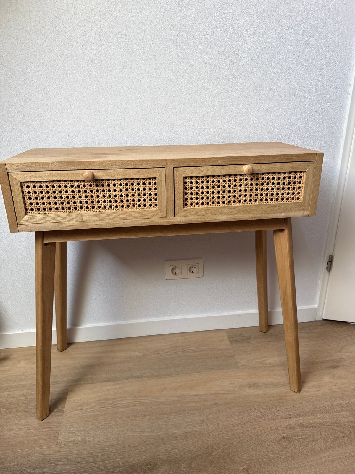 Sidetable Java met laden - bruin - 77.5x80x30 cm, Ophalen, Gebruikt, 75 cm of meer, 60 cm of meer