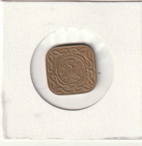 Suriname munten 5 cent 1975, Ophalen of Verzenden, Gebruikt