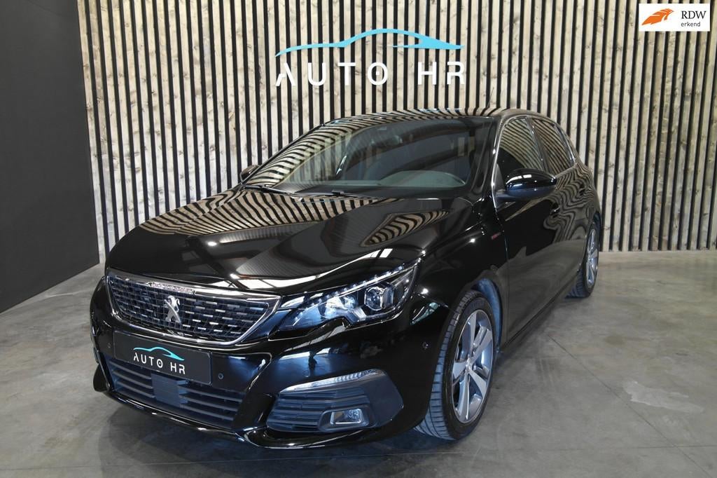 Peugeot 308 1.2 130pk GT-line automaat, achteruitrijcamera,, Gebruikt, 1199 cc, 610 kg, Zwart