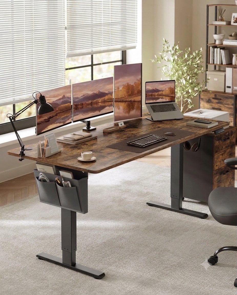 Zit sta bureau elektrisch 180x80 nieuw, Zit-sta bureau, Elektrisch, Hout, Nieuw