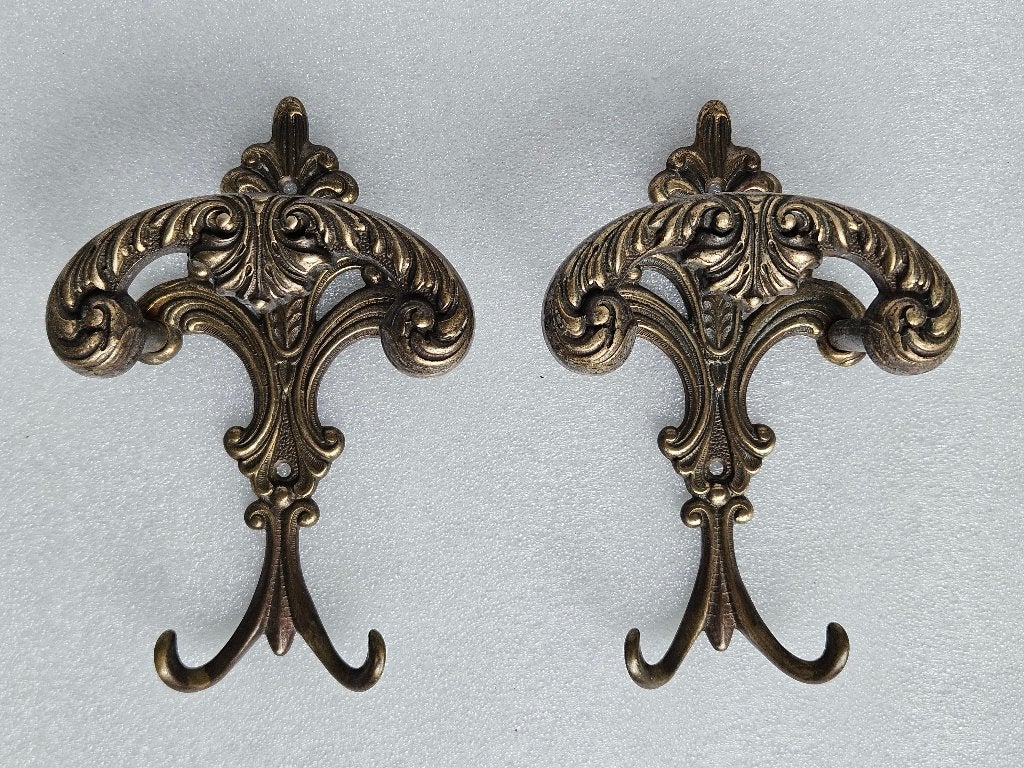 Art Nouveau /Jugendstil Kapstokhaken 2x ( Lot nr. 14 ), Huis en Inrichting, Wandkapstok, Gebruikt, Ophalen of Verzenden, Minder dan 100 cm
