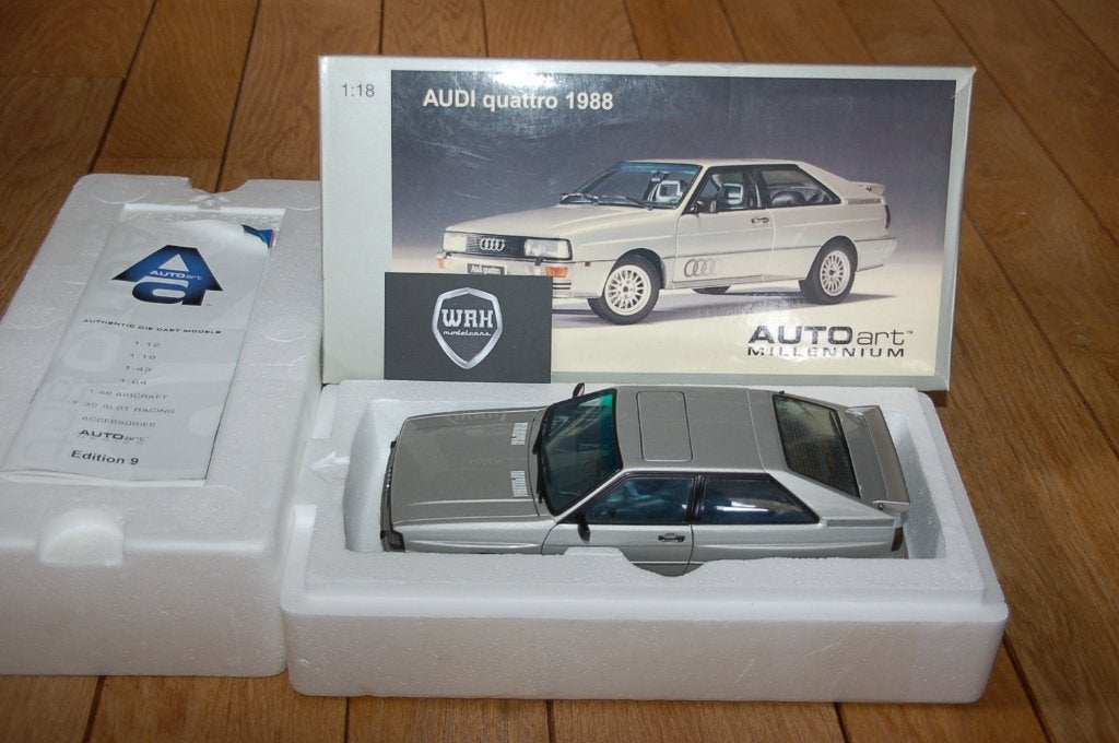1:18 AUDI QUATTRO LWB silver Autoart 70303 WRH, Verzenden, Zo goed als nieuw, Auto, Autoart