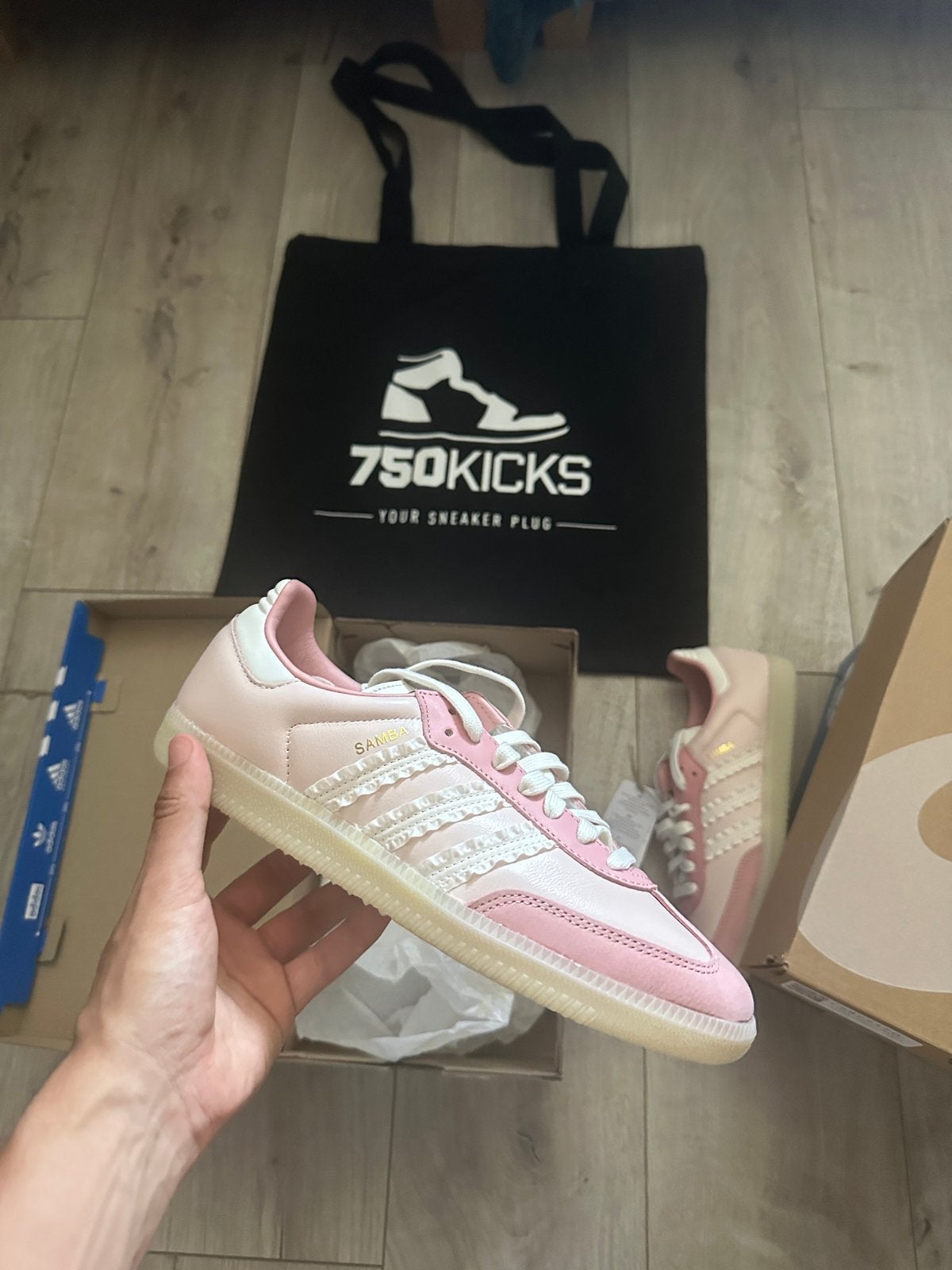 Adidas Samba Ruffle Stripes Pack Wonder Mauve Maat EU42, Overige kleuren, Nieuw, Ophalen of Verzenden, Sneakers of Gympen