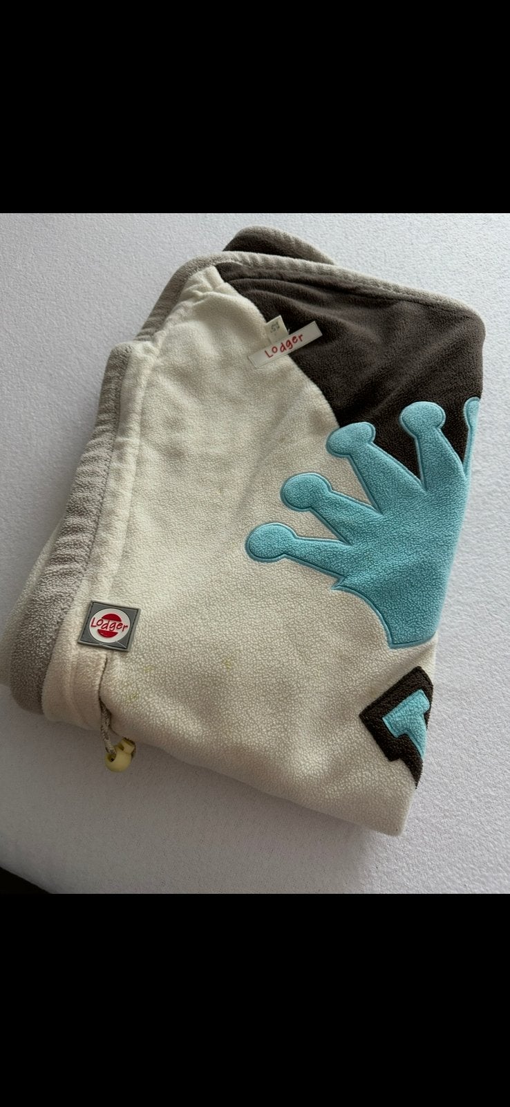 Lodger Wrapper Deken/Slaapzak met Kroon - Beige/Bruin/Blauw, Kinderen en Baby's, Dekens, Slaapzakjes en Inbakerproducten, Ophalen of Verzenden